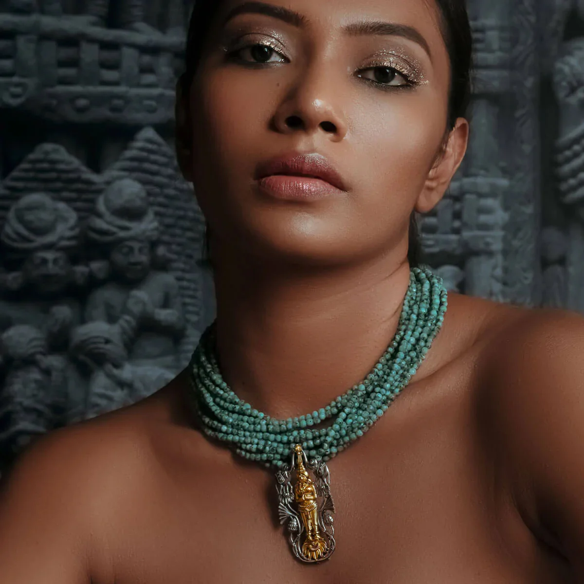 Abhishek lakshmi Silver Necklace By Moha - Image 4