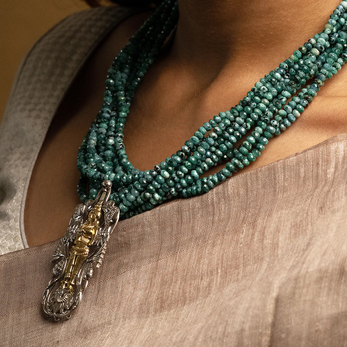 Abhishek lakshmi Silver Necklace By Moha - Image 5