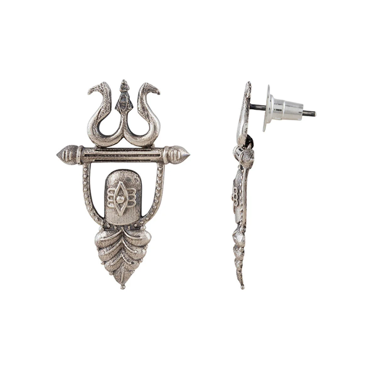 Bhava Silver Stud Earrings by MOHA - Image 5