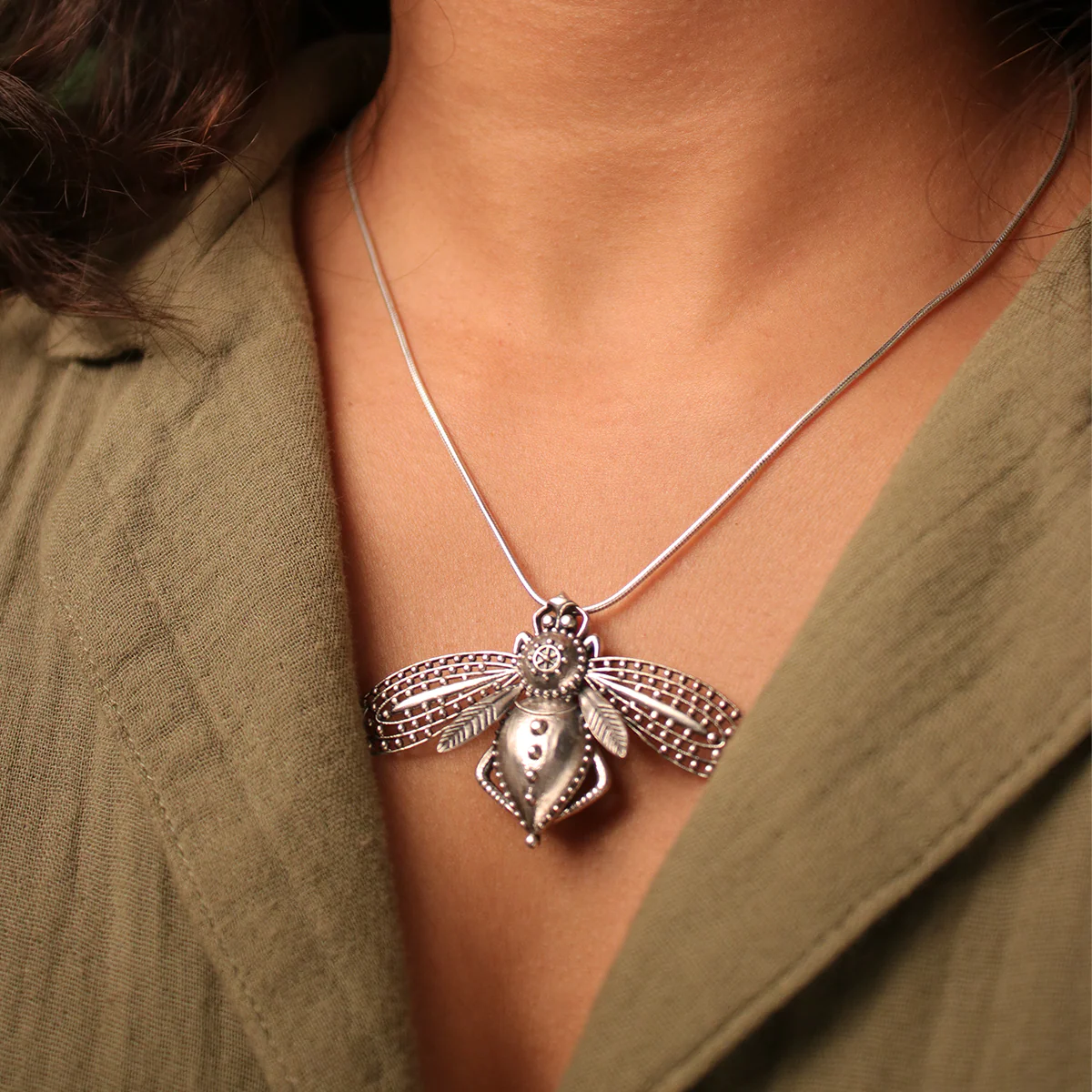 Bhawara Silver Chain Pendant by MOHA - Image 3