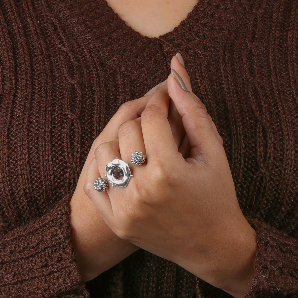 Cosmos Balance Silver Finger Ring By MOHA - Image 3