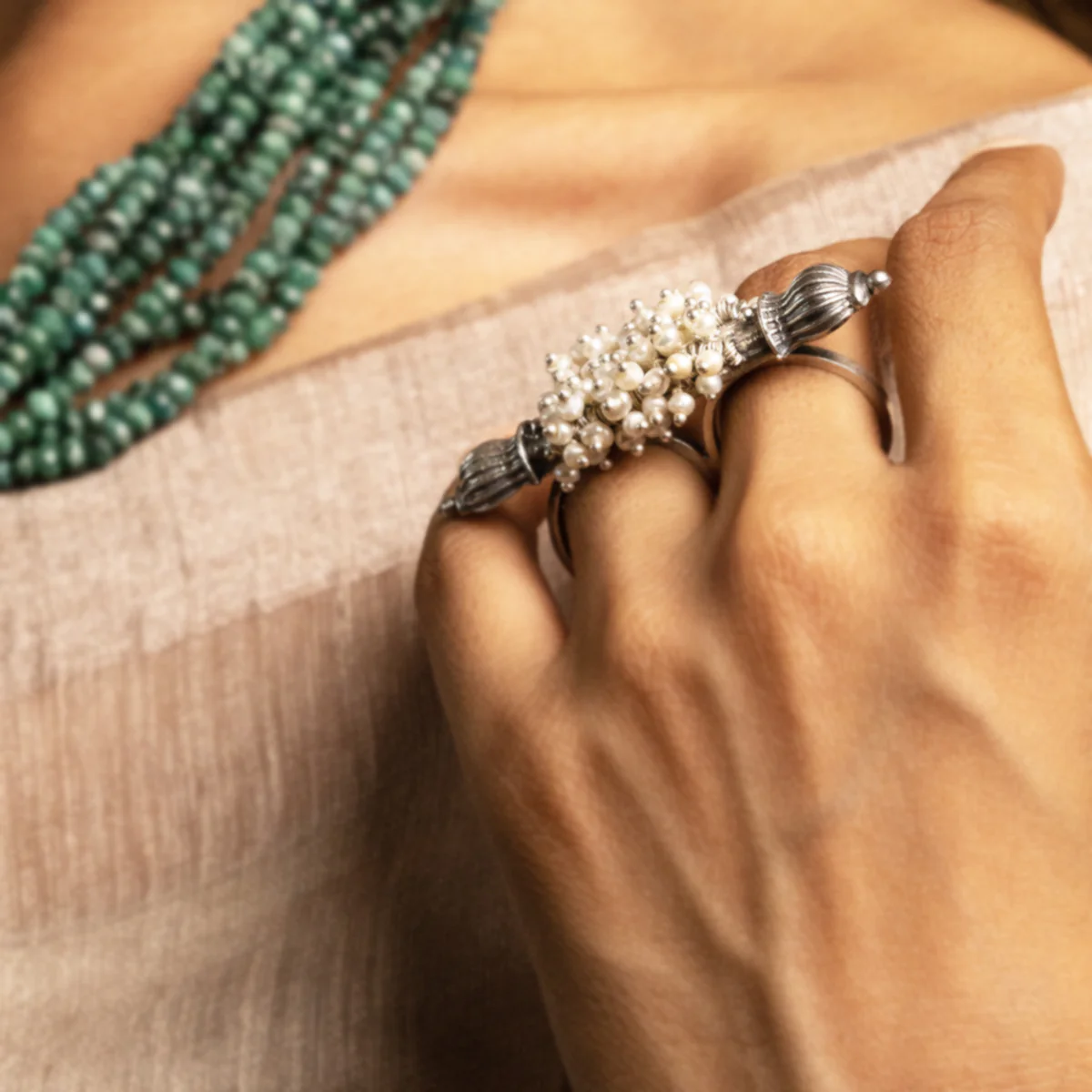 Ghantakar Silver Finger Ring by MOHA - Image 3