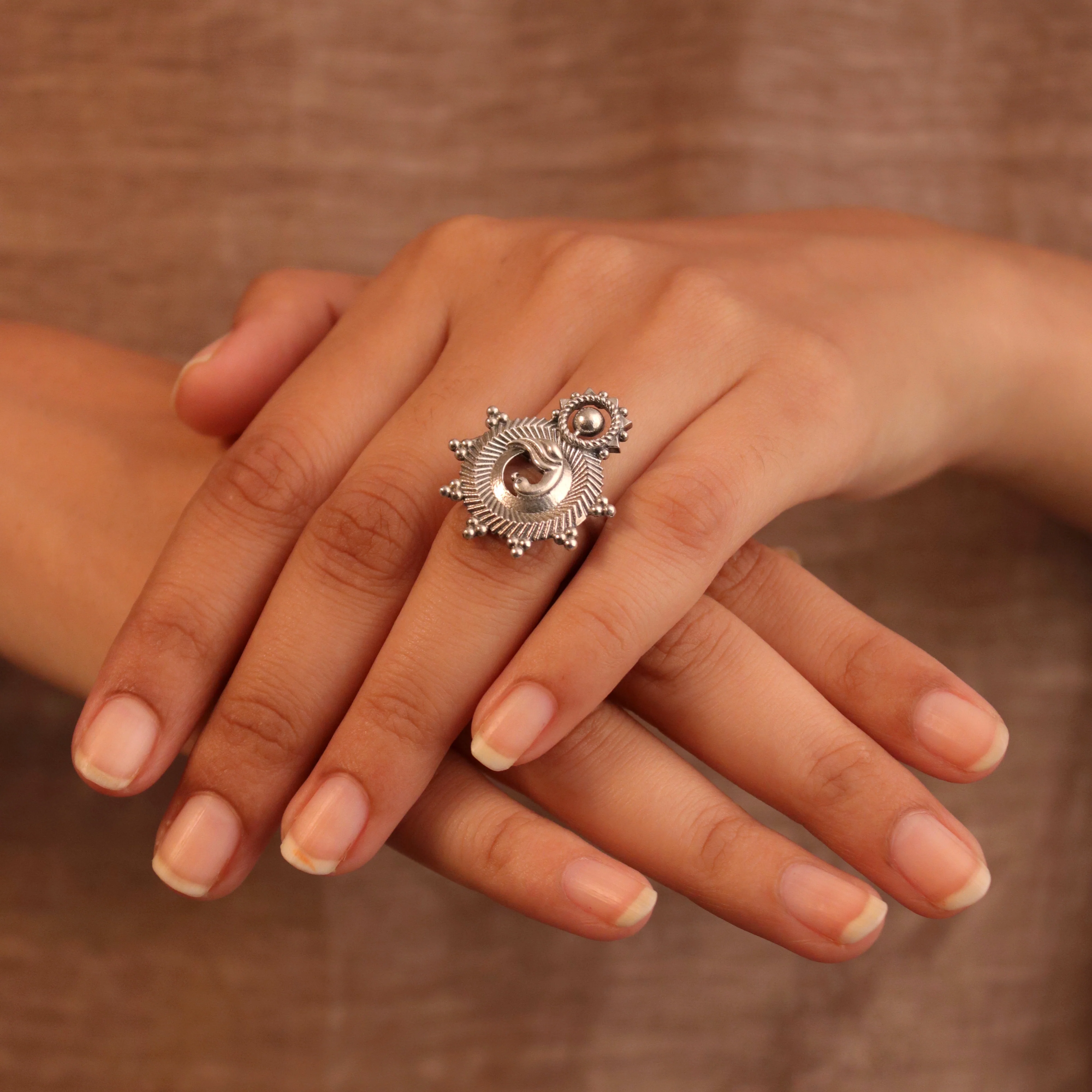 Hansika Silver Finger Ring by MOHA - Image 3