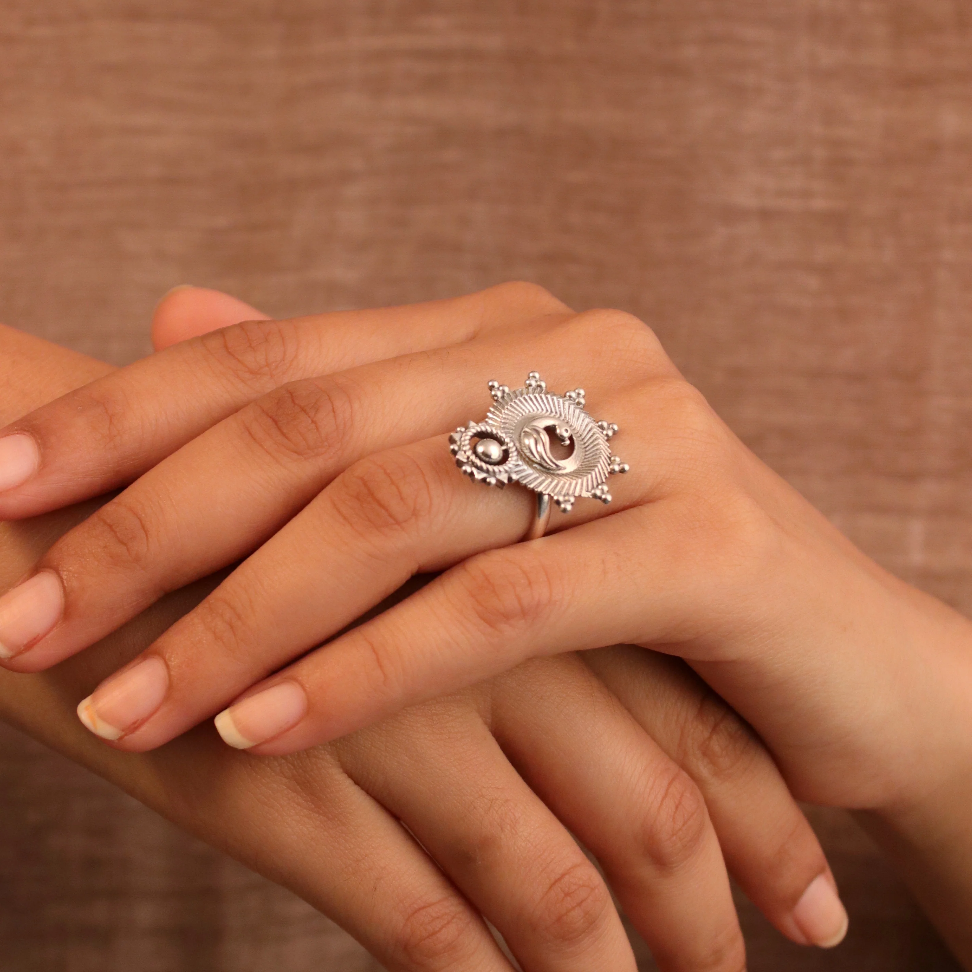 Hansika Silver Finger Ring by MOHA - Image 4