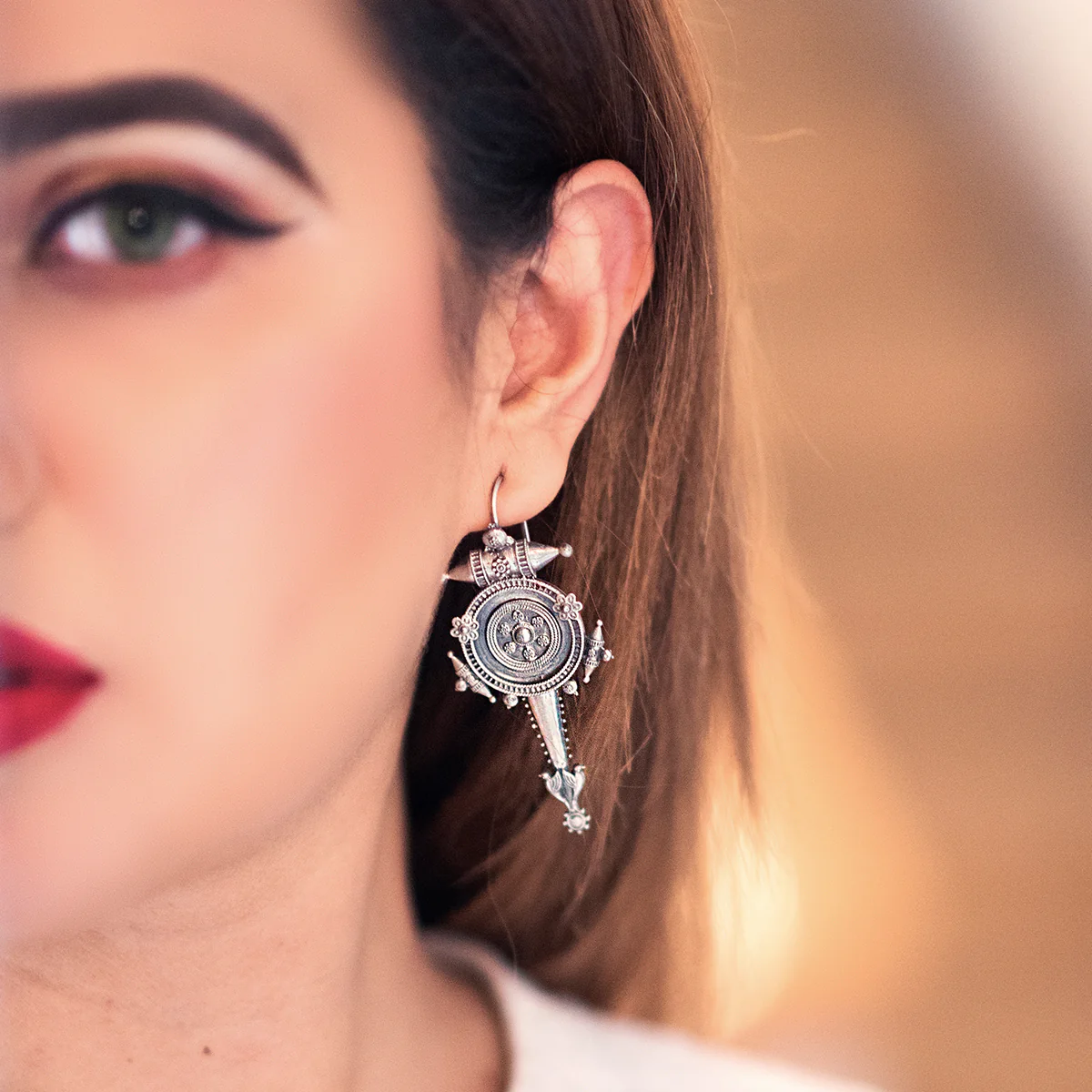 Hingora Silver Earrings - Big by Moha - Image 3