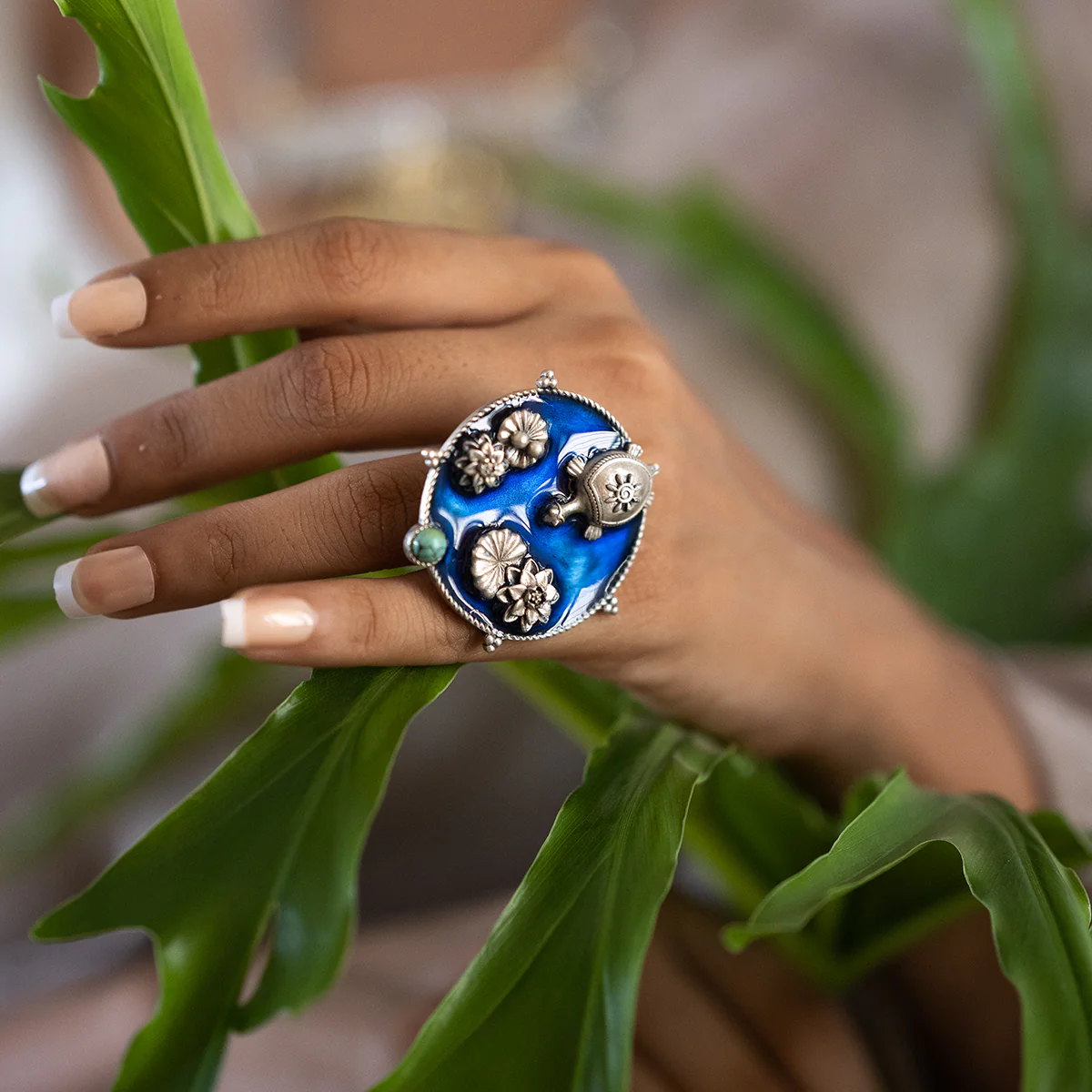 Kurma vihar Silver Finger Ring by Moha - Image 4