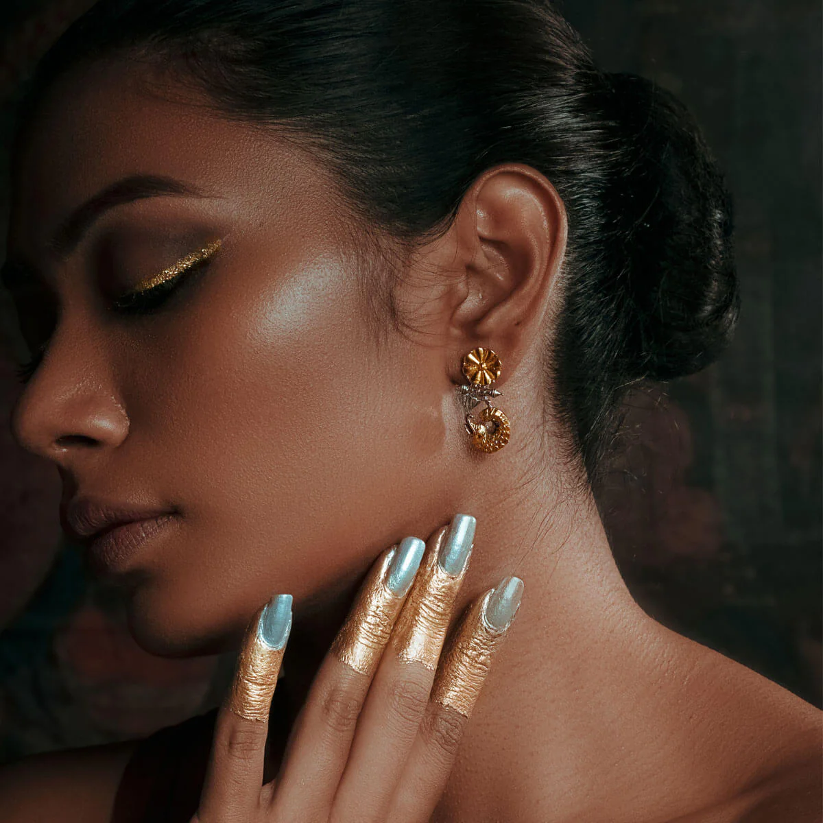 Makarakundala Silver Earrings by MOHA - Image 3