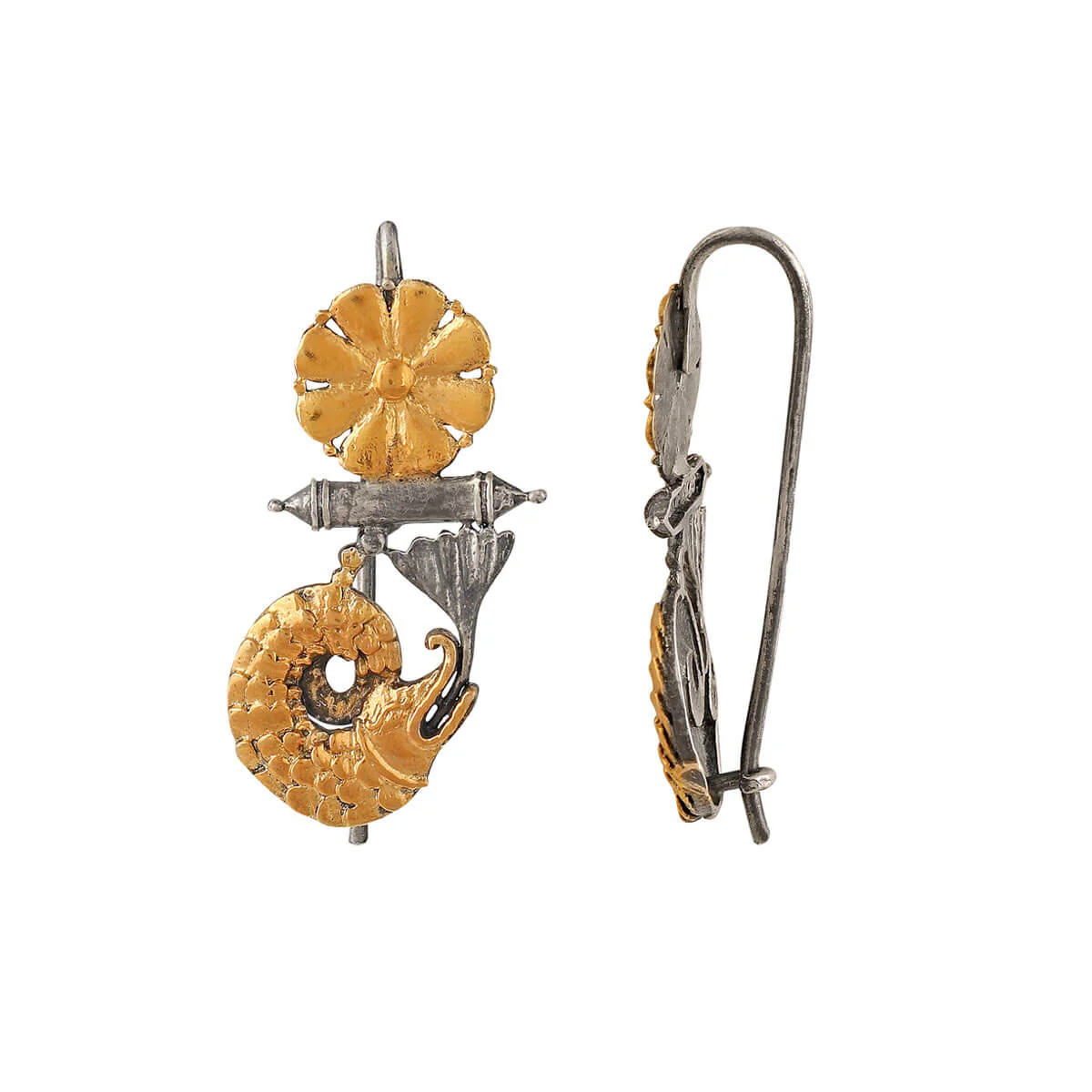 Makarakundala Silver Earrings by MOHA - Image 5