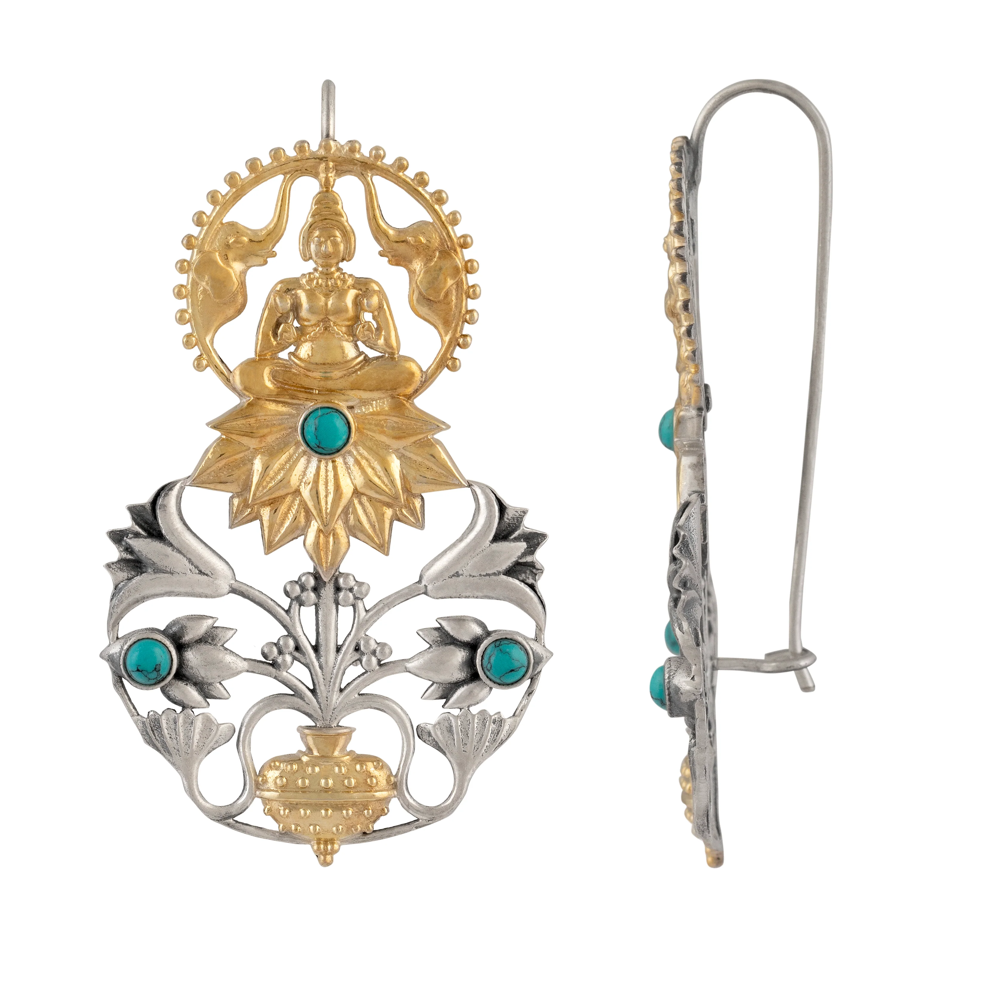 Pruthvi Silver Earrings by MOHA - Image 3