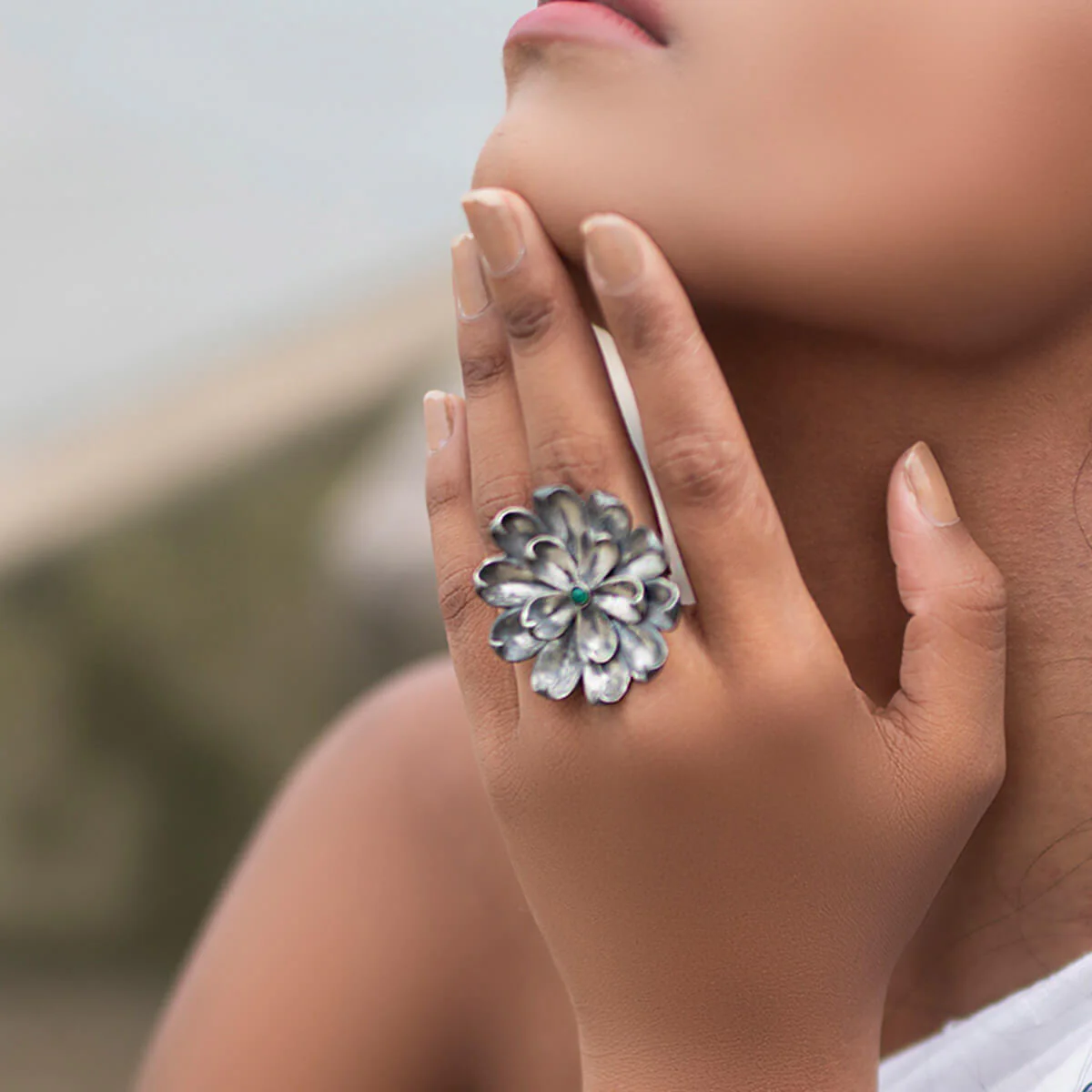 Sadafuli Silver Finger Ring by MOHA - Image 3