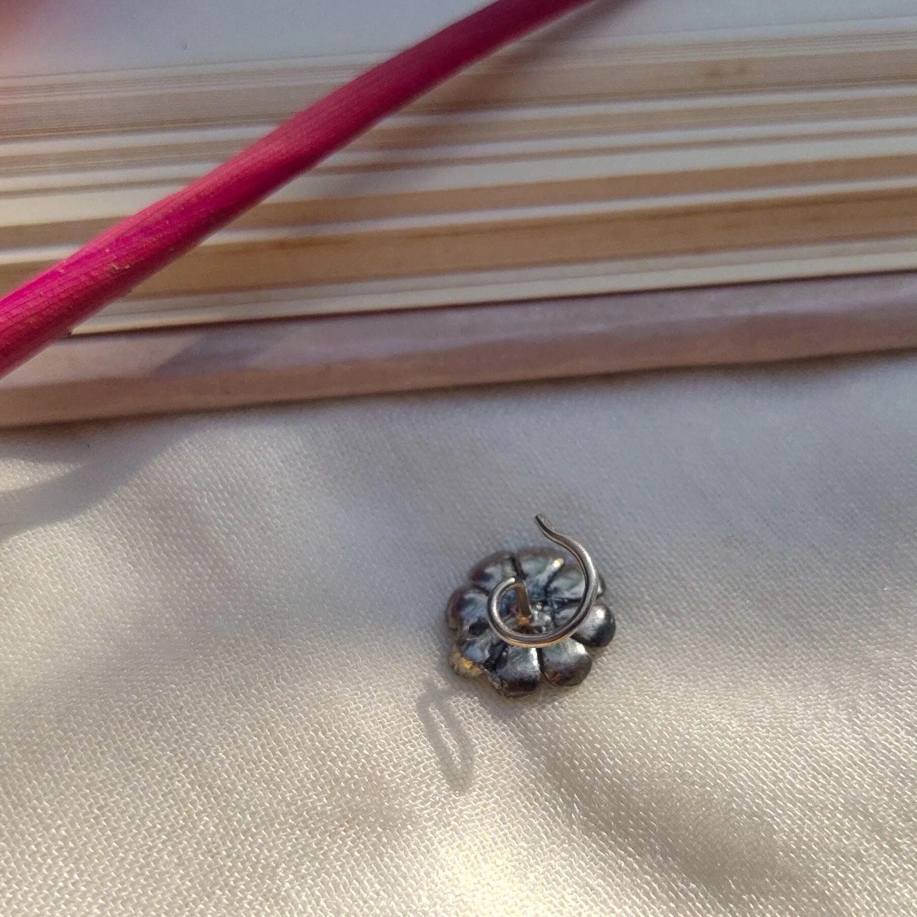 Sadafuli Silver Nose Pin, Piercing by MOHA - Image 3