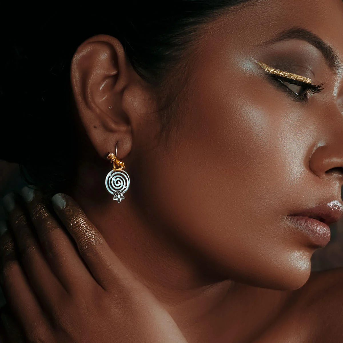 Sinhal Vartula Silver Earrings by MOHA - Image 3