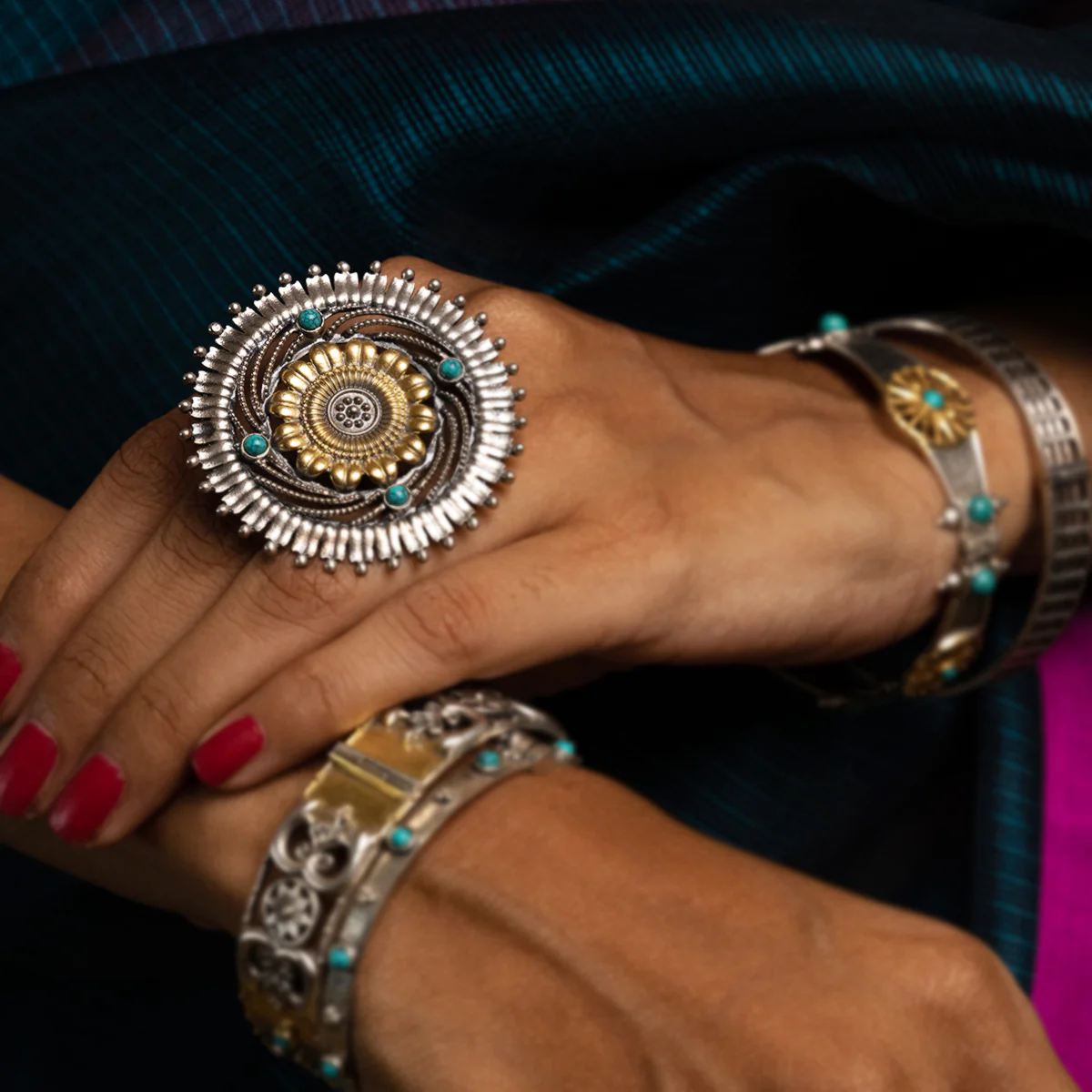 Tejo Valaya Silver Finger Ring - Image 3