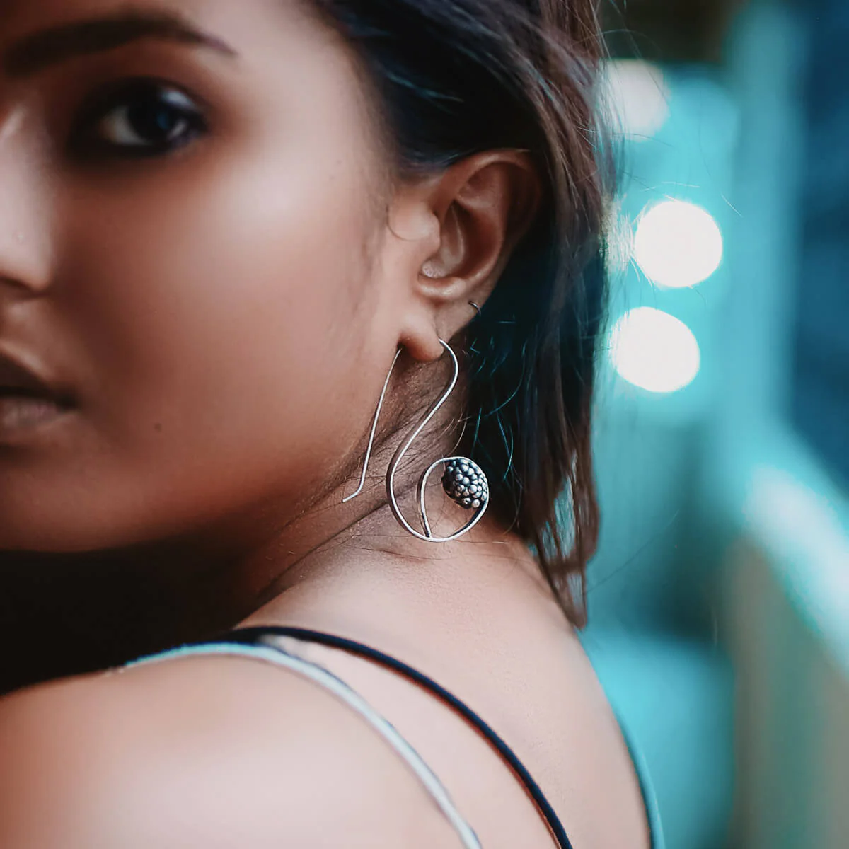 Trumpet vine silver earrings by MOHA - Image 3