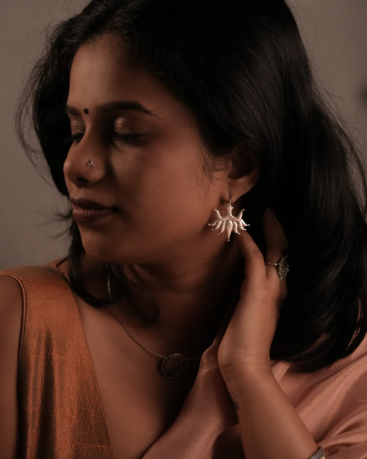 Urja Silver Earrings by MOHA - Image 4