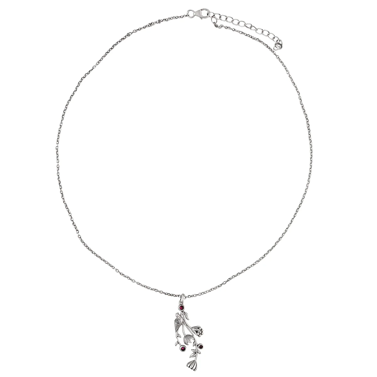 William Morris - Strawberry Thief Vertical Silver Pendant by Moha - Image 6